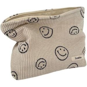 Sacs cosmétiques pour les Femmes - Velours Sac Cosmétiques Esthétique, les Femmes Sacs à main Sourire Points de Maquillage Organisateur de Stockage de Sac de Filles Sac - Neuf