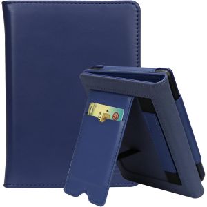 GUOP-Étui Pour Kobo Clara Bw/Clara Colour/Clara 2E,Tolino Shine Color/Shine 5/Shine 4,Coque Liseuse Housse De Protection En Cuir Pu - Bleu - Neuf