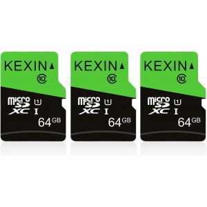 Lot De 3 Cartes Micro Mémoire Microsdxc Sd 64 Go Uhs-I, U3, C10, Tf Pour Drone, Dash Cam, Caméra De Sport, De Surveillance, Smartphone, Tablette, Ordinateur Portable - Neuf