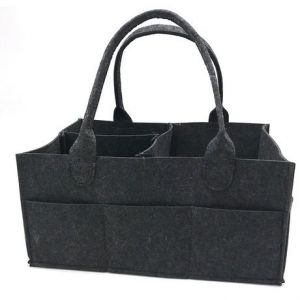 Sac À Langer En Feutre Pour Bébé - Sac À Langer Portable, Organisateur En Feutre Tout Usage (Gris Foncé, 26 X 17 X 17 Cm) - Neuf