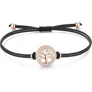 Tree Of Life Bracelet 925 Sterling Silver Woman Child Mum Mother Daughter Lucky Charm Bracelet Woman Birthday Gift Idea Mother's Day With Gift Box, Adjustable 14+ 9cm - Neuf