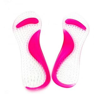 Semelle Intérieure De Coussin De Soutien De Voûte Plantaire Orthopédique De Coussin De Chaussure De Pied Plat Semelles Intérieures En Gel De Silicone Soins Des Pieds-Rose - Neuf