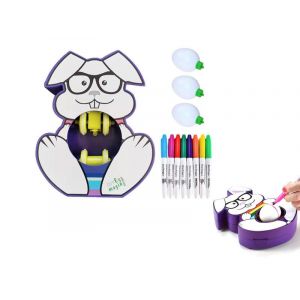 Kit de d&eacute;coration d'?ufs de P&acirc;ques avec toupie et ?ufs en plastique - Violet - Neuf