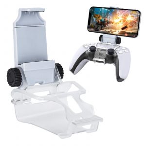 Ps5 Controller Phone Mount Clip, Support De Contr&ocirc;leur Clip De Fixation Support De T&eacute;l&eacute;phone Portable Pour Manette De Jeu Ps5 Dualsense-Blanc - Neuf