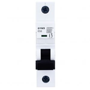 Disjoncteur miniature GYM9-C65, monophase, 230/400 VCA, courant nominal 40 A/50 A/63 A/50 A - Neuf