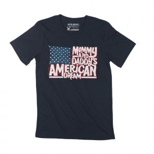 Homme Tee-Shirt Maman Papa Rêve Américain Drapeau Américain - Mommy Daddy American Dream American Flag - T-Shirt Graphique Éco-Responsable Vintage Cadeau Nouveauté - Neuf