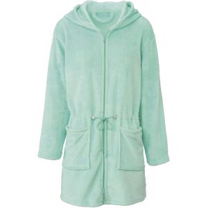 Vital Ou Famous Peignoir Pour Dames Court Ou Long En Microfibres Xs-Xl Avec Capuche Peignoir De Sauna Avec Fermeture À Glissière - Neuf