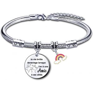 Eryi-Bracelets Cadeau Noel Amie Bracelets Pour Amitié Cadeau Meilleure Amie Cadeau Amie Anniversaire Bracelet Amie Bracelet Pour Amie Meilleure Amie Cadeau Cadeau Femme Amie Bracelet Femme - Neuf