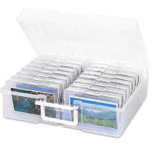Boite de rangement portable pour photos avec 16 compartiments pour organiser photos et souvenirs - Neuf
