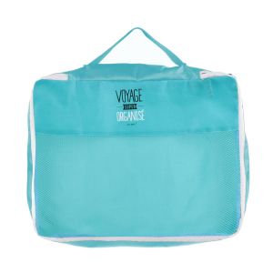 Promotion ! Organisateur Valise 'messages' Turquoise (Voyage Super Organis&eacute; Ou Pas) - 41x34x8. 5 Cm - Neuf