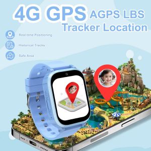 Montre Connect&eacute;e Enfant 4G/GPS/WiFi/Appel Vid&eacute;o, Montre GPS Enfant Fille Gar&ccedil;on avec T&eacute;l&eacute;phone Chat Familial, SOS, IP68 Jeux R&eacute;veil, Mode Classe, Montre Intelligente Enfants Cadeau pour 4-12 Ans - Neuf