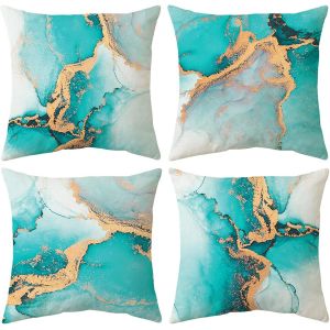 Kalanka-Housse De Coussin 45 X 45 Cm, Lot De 4 Housses Coussin D&eacute;coratives En Velours, Taie D'oreiller Avec Fermeture &Eacute;clair Invisible, Pour Canap&eacute; Chambre Salon Bureau Jardin (B1602) - Neuf