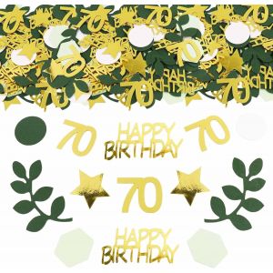 Lot de 100 confettis pour 70 ans - Grande décoration à disperser - 6 cm - Décoration de table pour 70e anniversaire - Pour femme et homme - Paillettes - Décoration à disperser - 70 ans - Homme - Neuf