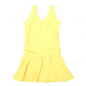 Maillot De Bain Une Piece Pour Bebe Fille Avec Noud Papillon, Jaune, Taille L - Neuf