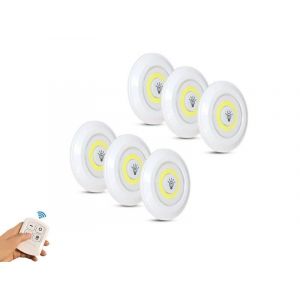 Lot de 6 lampes LED pour placard et chambre à coucher avec télécommande - Neuf