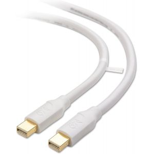 Câble Mini Displayport Vers Mini Displayport En Blanc De 2 M - Résolution 4K Non Compatible Avec Imac Pas De Support Target Display Mode[BLE7111138] - Neuf
