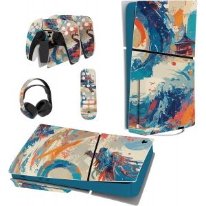 Eryi-Autocollant Protection Pour Ps5 Slim Standard Console, Sticker Skin Pour Ps5 Manette & Télécommande & Casque & Station De Charge,Disc Edition-Dragon Elysium - Neuf