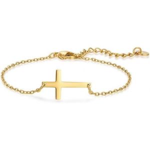 Kalanka-Vissen Coeur Infini Bracelet Femme Acier Inoxydable Plaqué Or/Argent/Or Rose Zirconium Bracelet Fantaisie Bijoux Cadeau - Neuf
