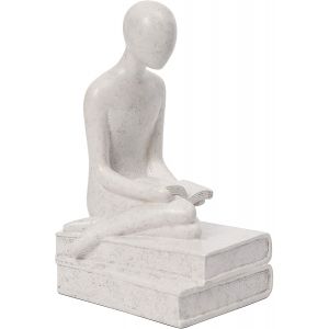 Statue décorative moderne Sunrain Quoowiit, sculpture abstraite en résine, figurine décorative simple pour la maison et le bureau ¿ Blanc A - Neuf