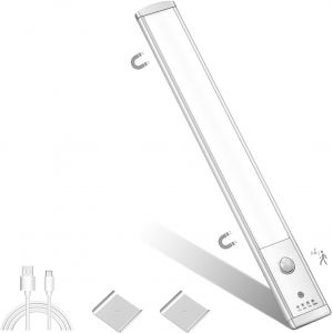 ERYI-Lampe De Placard Sans Fil 32Cm, Magnétique, Super Brillante 6500K Dimmable - Rechargeable Lampe Detecteur De Mouvement Interieur, Reglette Led Cuisine, Pour Armoire Placard Escalier Cuisine - Neuf