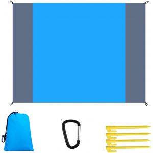 ASFASFq-Couverture de plage, de pique-nique, de plage sans sable, 200 x 140 cm, imperméable et résistant au sable, tapis de camping pour extérieur, jardin, parc et herbe (200 x 140 cm) - Neuf