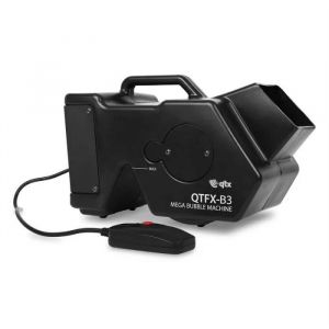 QTX QTFX-B3 Mega Bubble Machine - Machine à bulles pour animation DJ, mariage (Réservoir 1,8 litre, télécommande, transportable) - Neuf