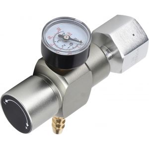 Ulteronixshop-Gauge de Pression du R&eacute;gulateur de Gaz du R&eacute;gulateur de Soude CO2 avec Adaptateur 3/8 Pouces &agrave; TR21.4 pour la Cartouche CO2 12/16G - Neuf