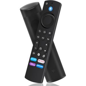 Télécommande vocale de rechange pour AMZ Smart TVs Stick(4K, 2nd Gen,3rd Gen,Life), pour AMZ Smart TV Cube(1st Gen, 2nd Cube), pour AMZ, Insignia, Toshiba, Pioneer Smart TVs - Neuf