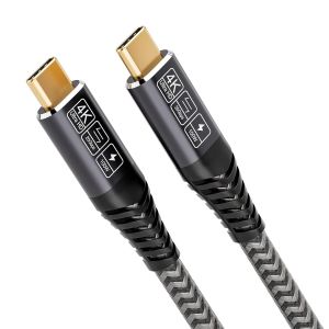 CLOUDDS-Cable Usb C Vers Usb C 20 Gbps,Câble Usb 3.2 Gen2,100W 20V/5A Câble Usbc Charge Rapide,Transmission Vidéo 4K @ 60Hz Pour Téléphones Mobiles,Moniteurs,Dispositifs Usbc 2M - Neuf