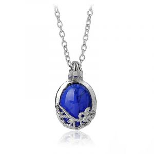 Collier De Journal Intime Du Film Le Vampire, Pendentif Katherine Vintage, Bijoux De Film À La Mode, Cosplay Pour Femmes, Pendentif Lapis Lazuli--1pcs - Neuf