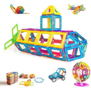 KALWL-Jeux De Aimant&eacute;s Construction Magnetiques Enfants 95 Pcs,Jouet Pour Fille Garcon Enfants 2 3 4 5 6 7 Ans Petits Cadeaux Anniversaire Jeux De Societes Educatif Puzzle 3 Ans - Neuf