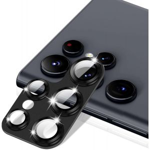 JGD-Cam&eacute;ra Arri&egrave;re Protecteur pour Samsung Galaxy S25 Ultra, Protection Lentille Aluminium Verre Tremp&eacute; Haute D&eacute;finition Protecteurs D&iquest;Objectif pour Samsung Galaxy S25 Ultra, Noir - Neuf