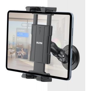 Support Mural Tablette Porte iPad Murale Avec Bras de R&eacute;glage de 7 cm et Base Adh&eacute;sive pour Mur Cuisine Salle de Bain, Compatible avec 5"" - 13"" iPad Pro Mini Air iPhone Galaxy Tab Kindle Switch - Neuf