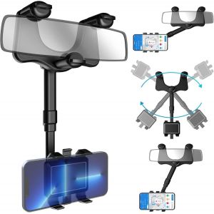 KALANKA-Support T&eacute;l&eacute;phone Voiture, 360 Degr&eacute;s Support T&eacute;l&eacute;phone Voiture Rotatif et R&eacute;tractable, 2023 Porte Portable Voiture, Socles de T&eacute;l&eacute;phone Portable pour 4-7 in Smartphone (Noir) - Neuf