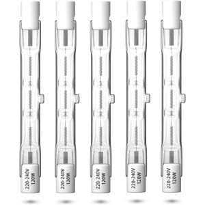 Kal-Ampoule Halogène Linéaire 78mm Dimmable Blanc Chaud 2800k, Ampoule À Double Extrémité Crayon 230v T3 J78 Ampoule De Sécurité 1885lm Pour Projecteur, Plafonnier, Paysage, Lot De 5 - Neuf