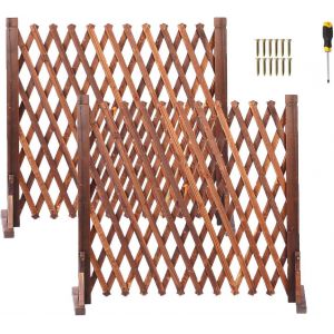 Mevronisshop-Lot De 2 Treillis En Bois Réglables Et Extensibles Pour Chien Jusqu'à 160 Cm - Pliable Et Extensible - Pour Jardin, Balcon, Terrasse - Neuf