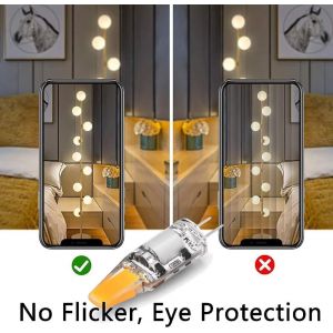 Ampoule Led G4 12v, 3w G4 Led Cob &Eacute;quivalent 20w 30w G4 Ampoule Halog&egrave;ne,Blanc Chaud 3000k, 300 Lumens, Non Dimmable, Lot De 5 - Neuf