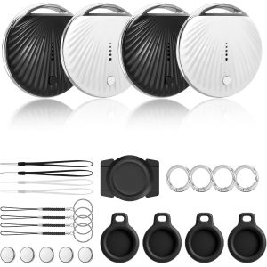VornixorSarlshop-Lot de 4 &eacute;tiquettes de suivi GPS compatibles avec Apple Wo est un Smart Finder Tag (iOS uniquement) pour v&eacute;hicules de voiture, moto, mini localisateur de cl&eacute;s Bluetooth sans abonneme - Neuf