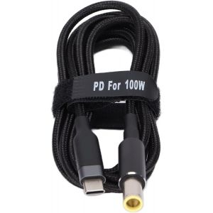 BFS-Câble de Charge pour Ordinateur Portable 100 W, Type-C Mâle vers 7,9 X 5,5 Mm DC Plug PD Câble d'alimentation pour Ordinateur Portable pour Thinkpad T400 T410 - Neuf