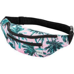 KALANKA-Sac Banane pour Homme et Femme u2013Plusieurs Couleursu2013 Sacoche Homme bandouliere Noir holographique Argent, Or pour Festivals, randonnée, Course à Pied, Cyclisme. - Neuf