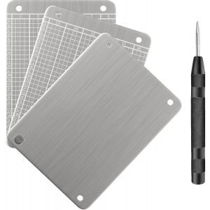 CMJAAGUR-Portefeuille Bitcoin En Acier - Mat&eacute;riel De Sauvegarde &Agrave; Froid Pour Crypto-Monnaie, Stockage De Graines Compatible Avec Tout[M433] - Neuf