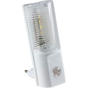 Veilleuse Led Avec Interrupteur Cr&eacute;pusculaire - Prise 230 V - &Eacute;clairage D'escalier Pour Chambre D'enfant - S'allume Dans L'obscurit&eacute; - Lumi&egrave;re Blanche 1 W - Neuf