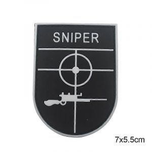 Tireur D'&eacute;lite Tactique Militaire Arm&eacute;e Moral Uniforme Attache Crochet Embl&egrave;mes 3d Pvc Gun Mati&egrave;re Patchs Uniforme Brassard Insigne Tissu Autocollant - Neuf