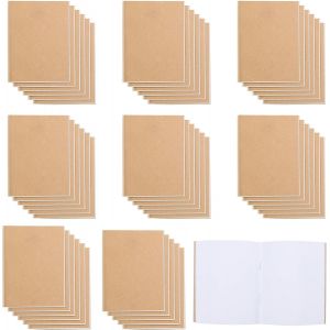 Lot De 48 Carnet De Notes A6 Non Ligné En Papier Kraft Marron - 10,5 X 14 Cm - 24 Pages En Papier - Carnets De Notes Pour Le Voyage Ou Au Bureau - Neuf