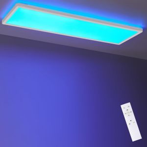 Ulteronixshop-Plafonnier Led Rgb Dimmable Avec T&eacute;l&eacute;commande, 22 W, 3000 Lm (136 Lm/W), 4000 K, Panneau Lumineux Rgb Dimmable Pour Bureau, Cuisine, Salon, Chambre, Chambre D'enfant 58x20x2,8cm - Neuf