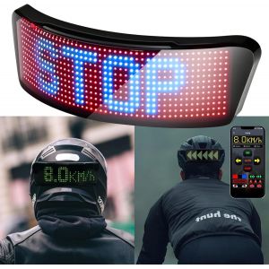 Subzonal-Lixada &Eacute;cran Led Couleur Complet Pour Casque De V&eacute;lo Et De Moto, Syst&egrave;me De Clignotants Pour V&eacute;lo, Feu Arri&egrave;re De V&eacute;lo, Affichage De Vitesse En Temps R&eacute;el, Connexion App, Prend En Charge Des - Neuf