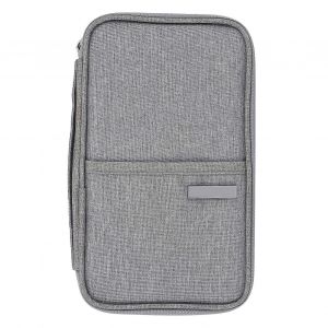 Portefeuille Passeport Imperméable à la Poussière Porte-Passeport De Voyage Organisateur De Carte De Crédit Sac À MainGris L - Neuf