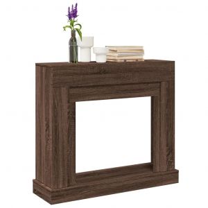 Cadre de cheminée chêne marron 100x30x87,5 cm bois d'ingénierie - Neuf