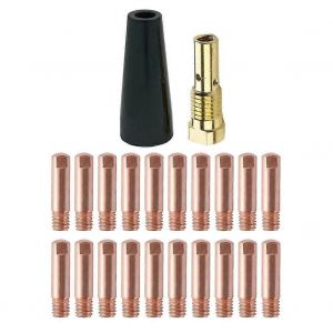 22 pcs Flux Core Kit d'embouts de buse sans gaz 56355 56359 57861 0.9mm - Neuf