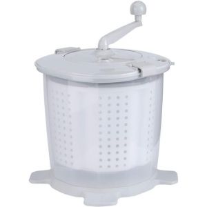 lbgwp60-MachineÀ Laver Manuelle - 1200Rpm Portable Manivelle À La Main Mini-Machine À Laver Machine À Laver Le Linge De Sous-Vêtements Avec Panier De Déshydratation Amovible Pour La Maison Dortoir - Neuf